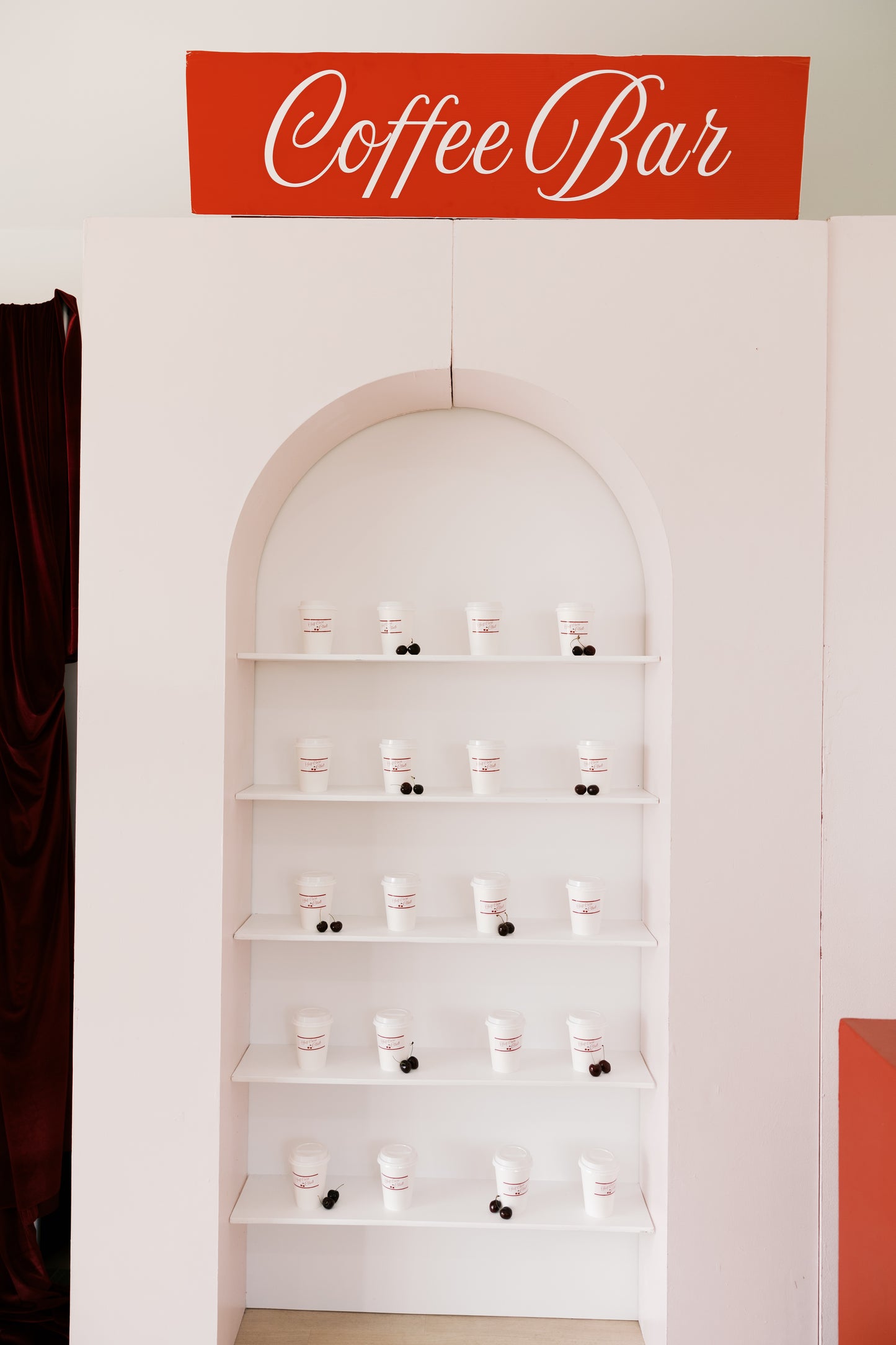 Arch with shelves