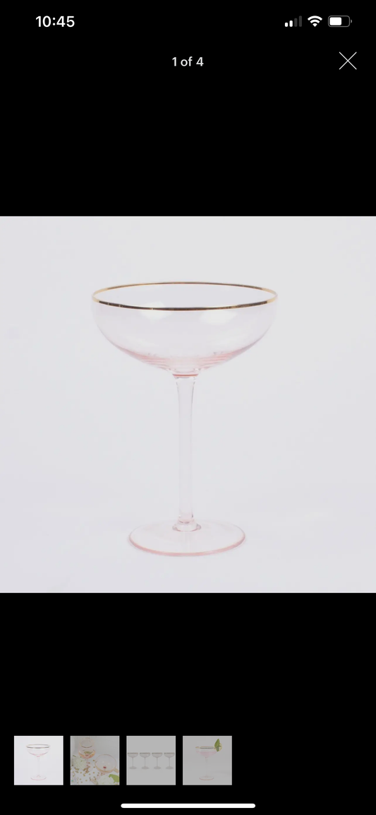 Pink Coupe glass