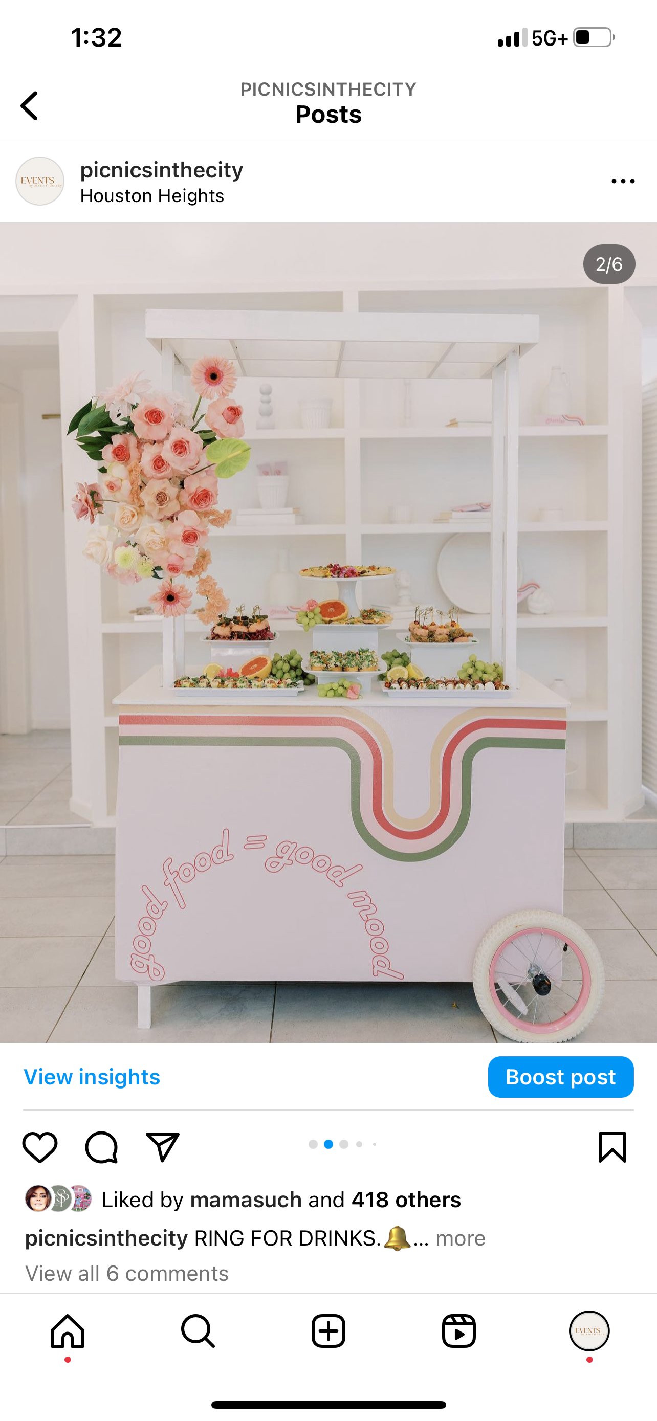 Cart with awning