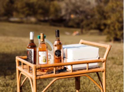 Boho Rattan Cart