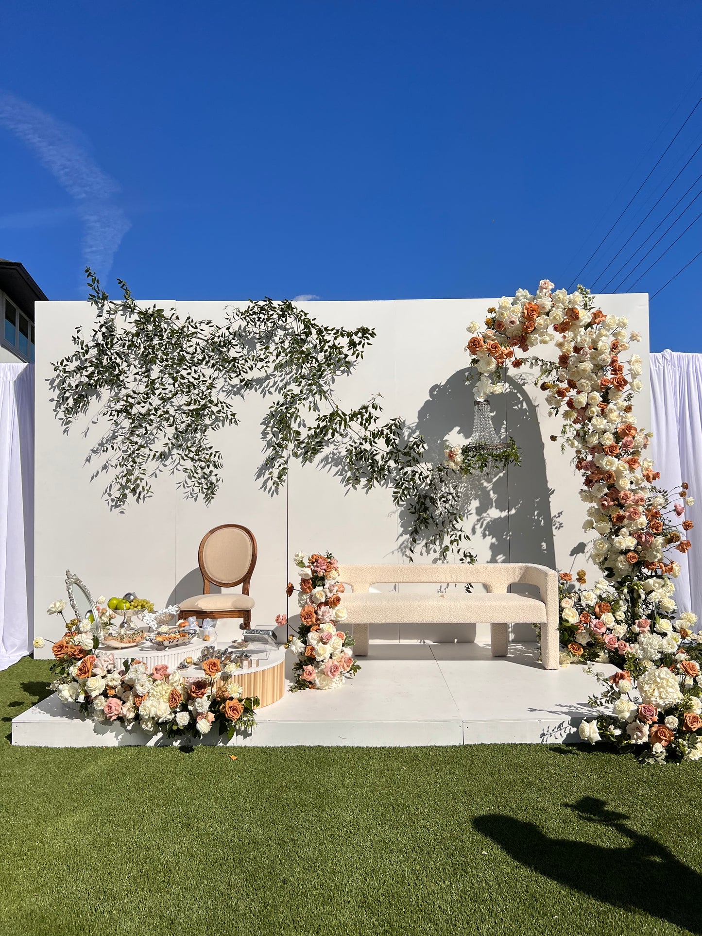 Modern white sofa