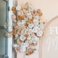 Hanged large faux flower arrangement
